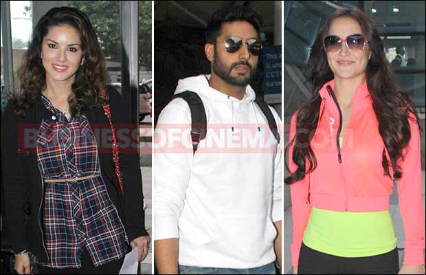 Airport Spotting: Sunny Leone, Abhishek Bachchan And Elli Avram Snapped!
