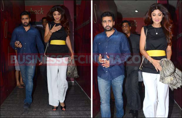 Photos: Shilpa Shetty And Raj Kundra Go On A Movie Date!