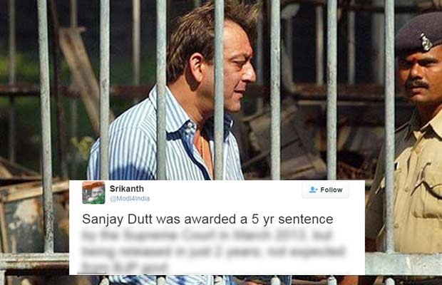 Sanjay Dutt Granted Early Release From Jail, Receives Flak From Twitter!