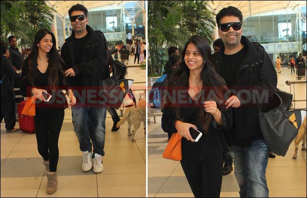 Photos: Karan Johar And Shah Rukh Khan’s Daughter Suhana Khan Spotted At Mumbai Airport
