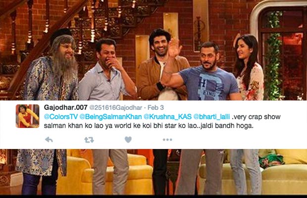 Twitterati Lashes Out On Seeing Salman Khan On Comedy Nights Live!
