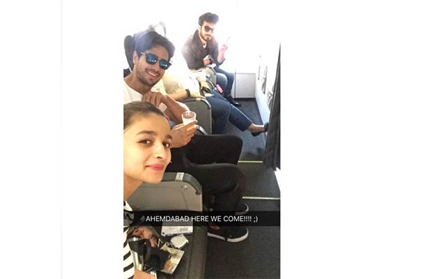 Alia Bhatt Shares A Snapchat With Fawad Khan And Sidharth Malhotra Enroute Promotions