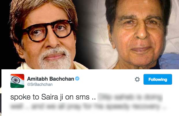 Amitabh Bachchan Tweets About Dilip Kumar’s Health!