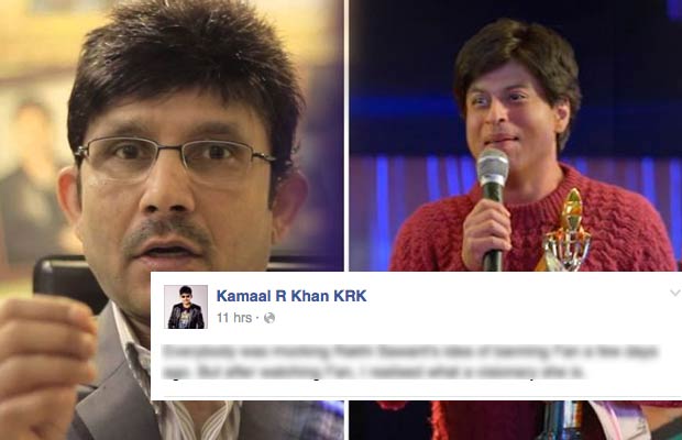 LOL! KRK Gets Abused With Hilarious Comments Over His Review On Shah Rukh Khan’s Fan
