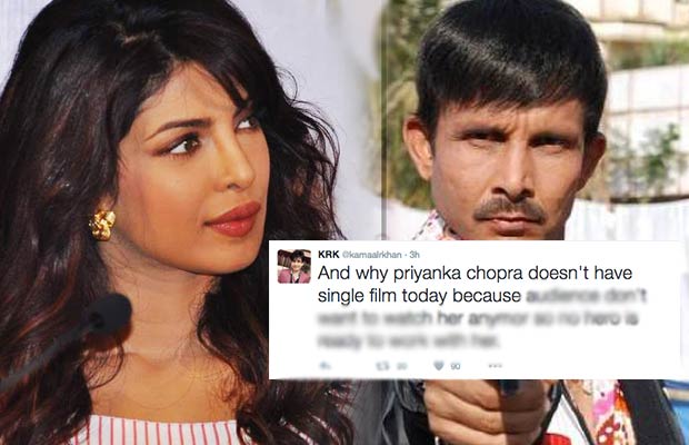 Shocking! KRK’s Comment On Priyanka Chopra’s Win Is Ridiculous