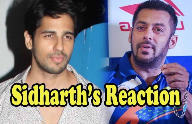 Watch: Sidharth Malhotra’s Reaction On Salman Khan’s Controversy For The Rio 2016 Olympic
