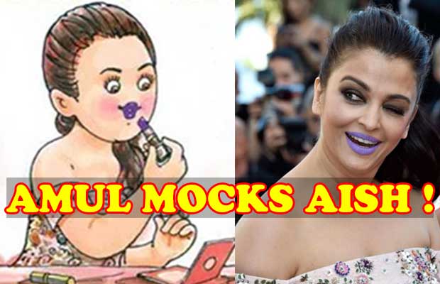 Amul’s Latest Ad Takes A Shot At Aishwarya Rai Bachchan’s Purple Lips