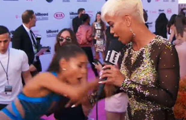Oops! Ariana Grande Trips At BillBoard Music Awards
