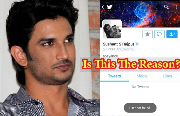 Is This The Reason Behind Sushant Singh Rajput Deleting His Account?
