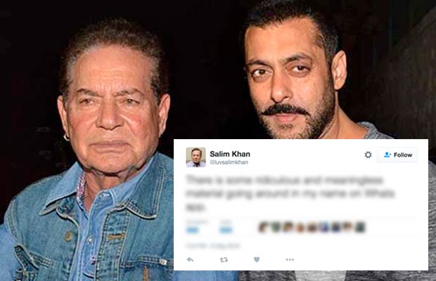 After Hrithik Roshan, Salman’s Father Salim Khan Knocks The Door Of Cyber Cell