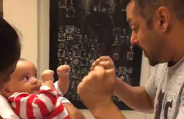 Salman Khan Sings Sultan Track For Little Nephew Ahil While They Play Wrist Fight
