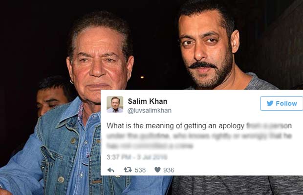 Raped Woman Row: Salim Khan Is Irked And Regrets Apologising On Salman Khan’s Behalf!