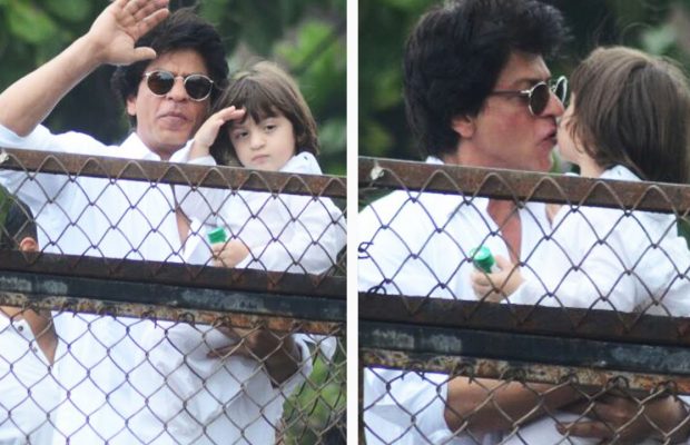 Watch: Shah Rukh Khan’s Cutest Moment With AbRam While Greeting Fans On Eid