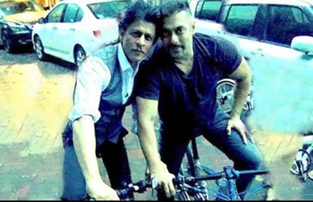 Watch: Salman Khan And Shah Rukh Khan Enjoy Cycling In The Magical Rains Of Mumbai