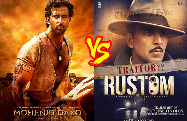 Box Office: Akshay Kumar’s Rustom Vs Hrithik Roshan’s Mohenjo Daro First Day Collection