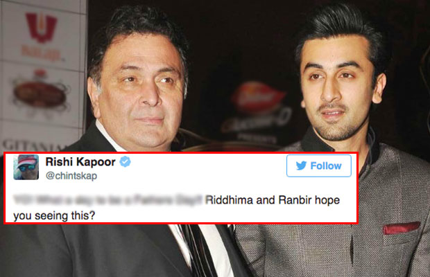 Rishi Kapoor Tweets A Special Message For Ranbir Kapoor