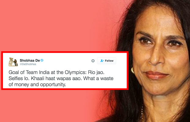 Shobhaa De Mocks Indian Olympians, Twitterati Hits Back!
