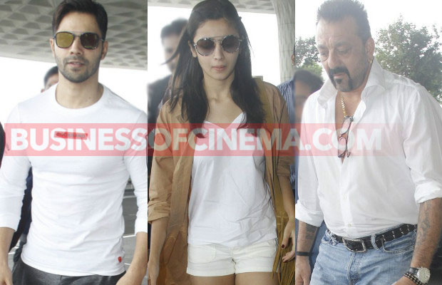 Airport Diaries: Alia Bhatt And Varun Dhawan Posed For The Shutterbugs While Sanjay Dutt Seems In No Mood To Get Clicked!