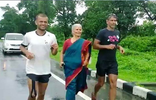 Look Who Accompanied Milind Soman On His Final Day Of Mararthon