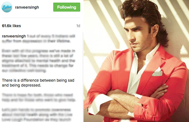 Don’t Miss This MUST READ Note By Ranveer Singh About Depression