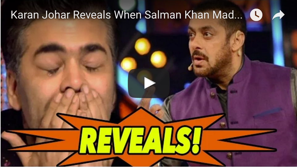 Watch: Karan Johar Reveals When Salman Khan Made Him CRY On Sets!