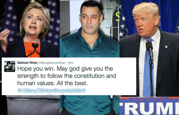 Guess Who Salman Khan Is Supporting Between Hillary Clinton And Donald Trump For US Election 2016!