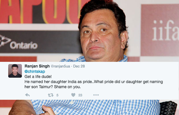 Rishi Kapoor Got Trolled For Comparing Jonty’s Daughter India To Taimur