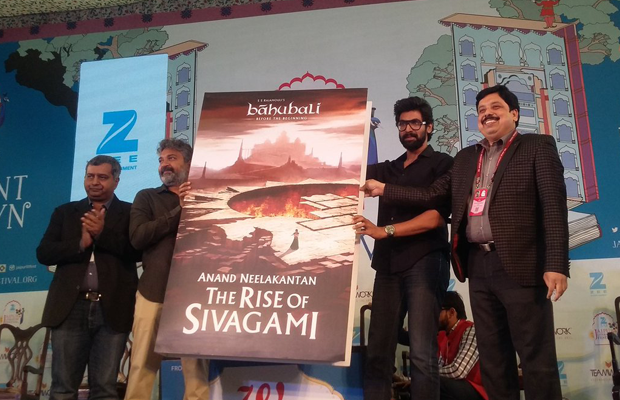Baahubali Team Launch Cover Of The Novel ‘The Rise of Sivagami’ At The Jaipur Literature Fest