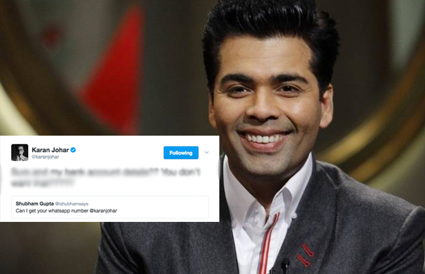 Karan Johar’s Hilarious Reply When Someone Asked Him For His Mobile Number!