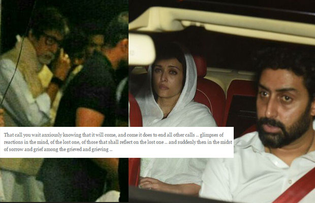 Amitabh Bachchan Pens Down Emotional Speech On Aishwarya Rai Bachchan’s Father’s Death