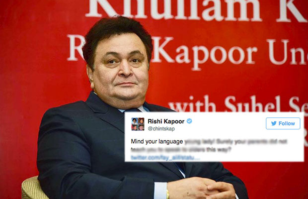 Rishi Kapoor Slams A Pakistani Woman On Twitter For Using Foul Language
