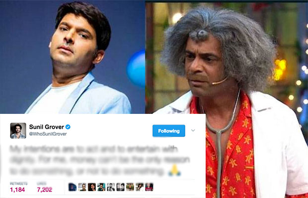Sunil Grover Tweets About NOT Returning To The Kapil Sharma Show For Money!