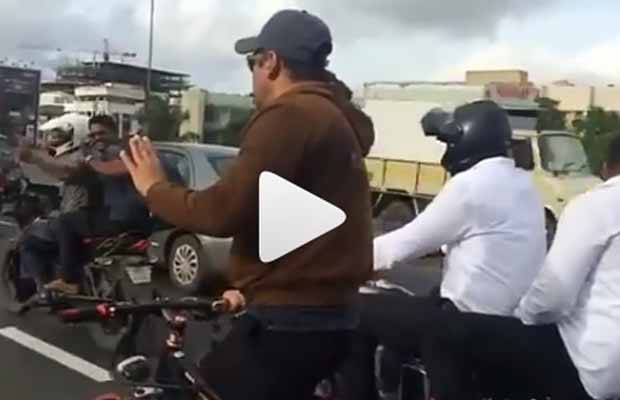 Watch: Salman Khan Performing Cool Stunts On His e-Cycle On Mumbai Streets!