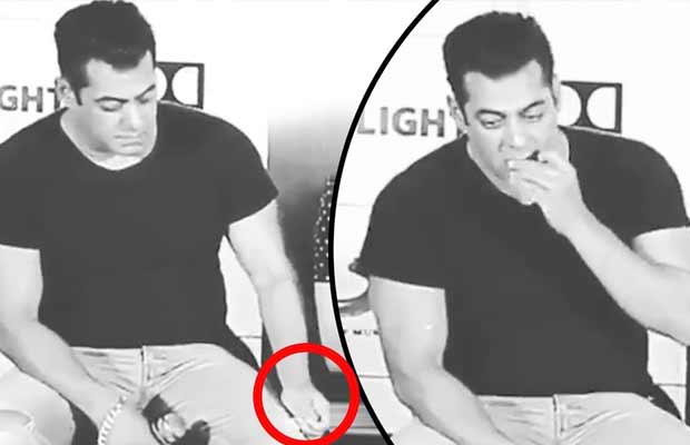 Viral Video: Salman Khan CAUGHT Chewing His Denim Threads, Twitter Reactions Are Too HILARIOUS!