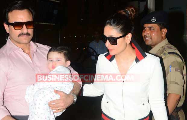 Photos: Saif Ali Khan And Kareena Kapoor Khan With Son Taimur Take Off To Switzerland