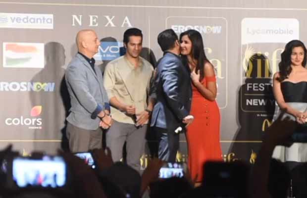 Watch: Salman Khan Kisses And Sings Happy Birthday For Katrina Kaif At IIFA 2017
