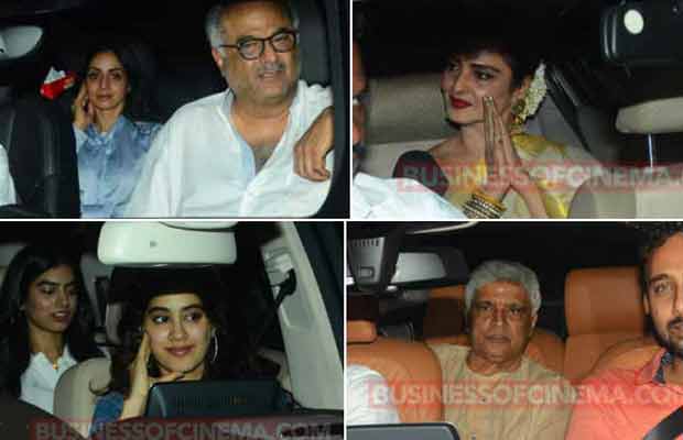 Photos: Jhanvi Kapoor Watches Sridevi’s Film Mom With Ishaan Khattar And Others!