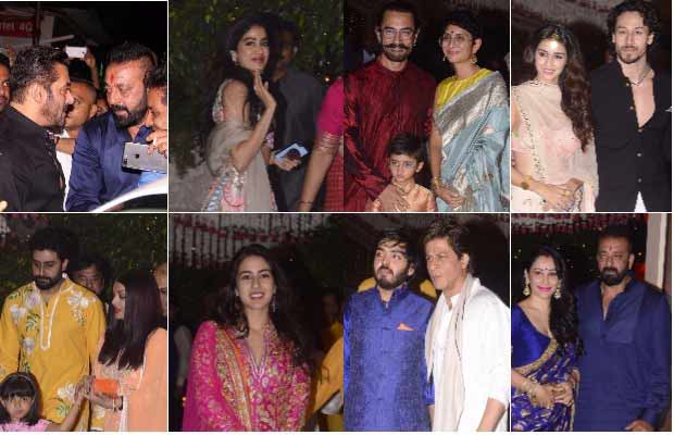 Salman Khan With Sanjay Dutt, Shah Rukh, Aamir, Aishwarya Rai Bachchan And Others At Ambani’s Ganesh Chaturthi Celebrations!