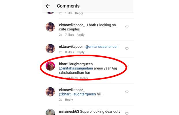 You Can't Miss Bharti Singh's HILARIOUS Comment On Anita Hassanandani's Romantic Photo With Hubby!
