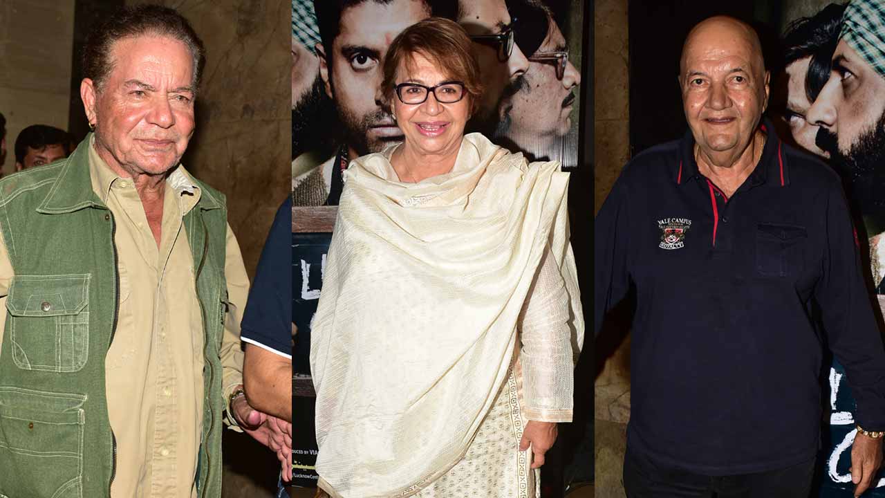 Veterans Salim Khan, Helen And Prem Chopra Attend The Special Screening Of Lucknow Central