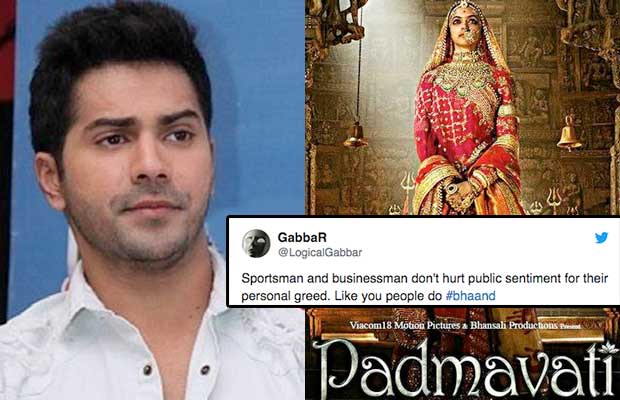 Varun Dhawan Gets Trolled For Supporting Deepika Padukone’s Padmavati, Actor Gives A Befitting Reply!