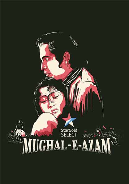 Actor Dilip Kumar and one of his most iconic movies 'Mughal-E-Azam'.