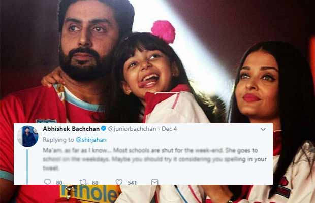 Abhishek Bachchan Fitting Response To A Troll Questioning Aaradhya’s Normal Childhood