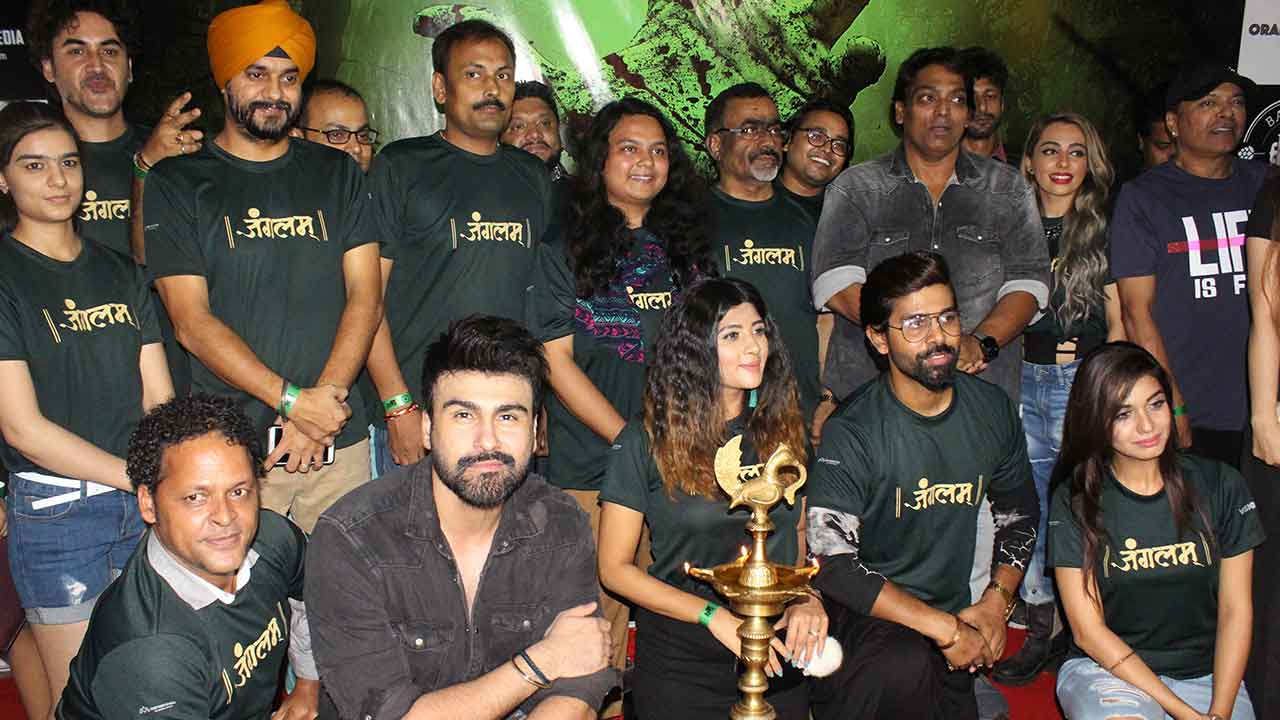 Aarya Babbar, Priyank Sharma, Vikas Gupta And Others At Junglam Movie Poster Launch Event