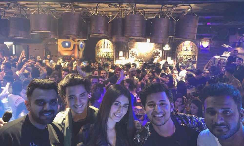 Aayush Sharma, Warina Hussain, Darshan Rawal, DJ Chetas And DJ Lijo Go Club Hopping In Mumbai