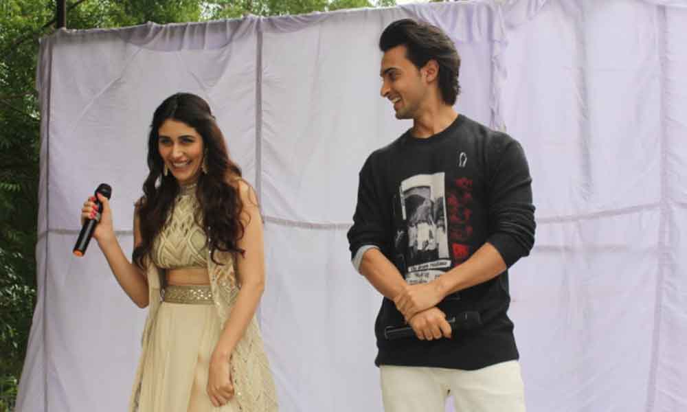 Aayush Sharma And Warina Hussain Visits ITM College In Vadodara For Loveratri Promotions