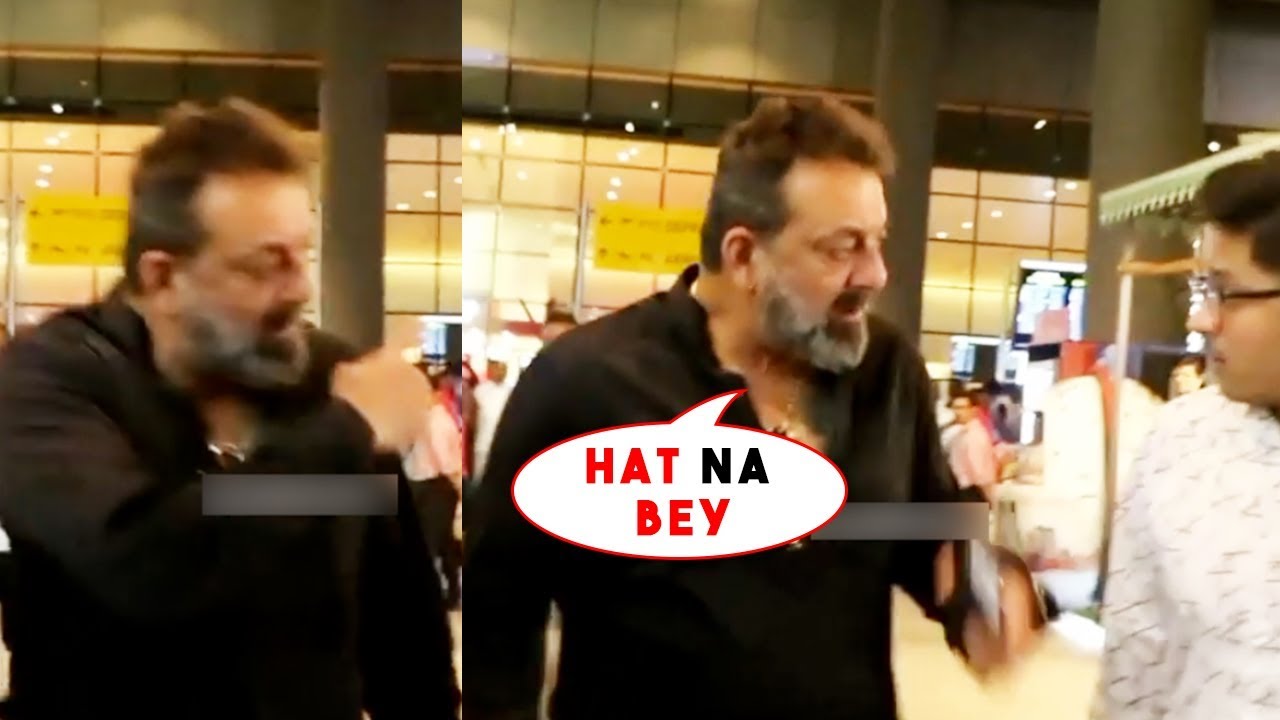 Watch Video: Sanjay Dutt Gets Angry On A Fan For Getting Too Close For A Selfie At Airport