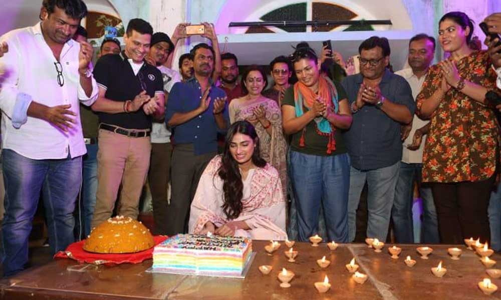 Athiya Shetty Celebrates Her Birthday On Sets Of Motichoor Chaknachoor With Nawazuddin Siddiqui And Cake Made Of Motichoor