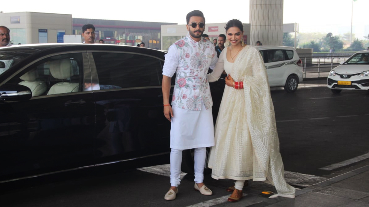 Watch Video: Deepika Padukone Grand Entry In Mangalsutra With Ranveer Singh At Airport For Wedding Reception
