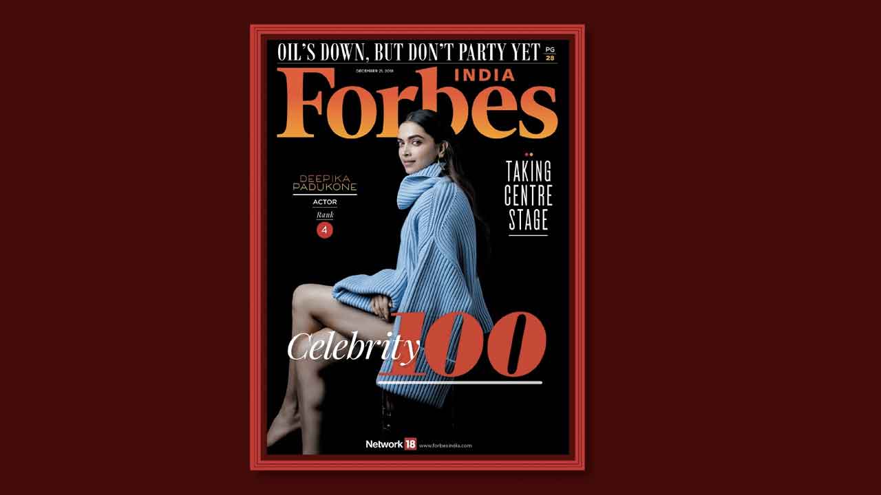 Deepika Padukone Emerges As The Only Female Actress In The Top 5 On Forbes Celeb 100